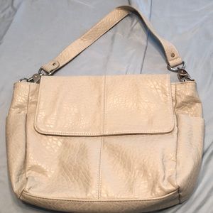 Light Gray Pebble Shoulder Purse